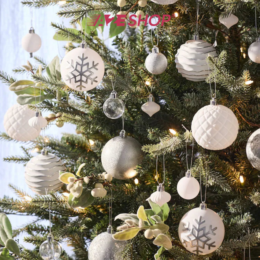 50-Pack Christmas Baubles – Shatterproof Tree Ornaments