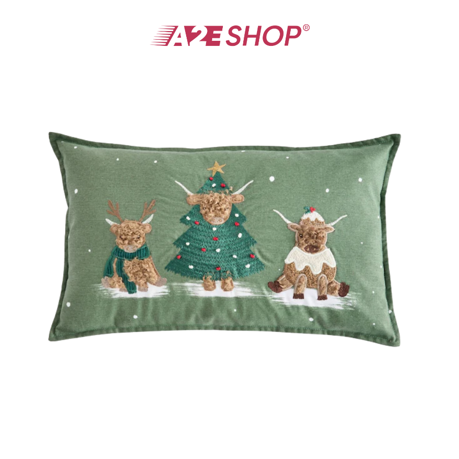 Christmas Hamish Trio Cushion – 50x30cm Decorative Holiday Pillow