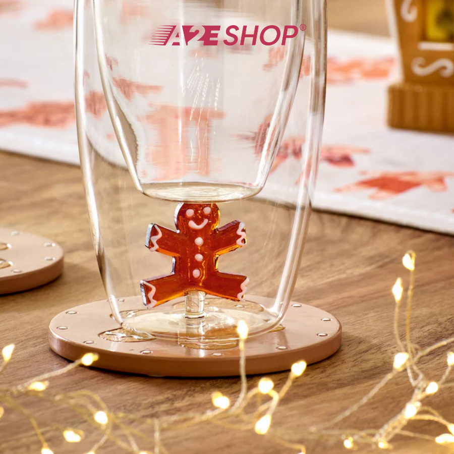 Set of 2 Gingerbread Christmas Tumbler Glasses – Natural Holiday Drinkware