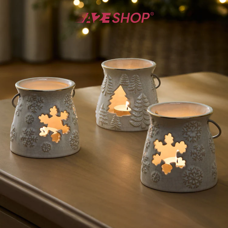 Natural Christmas Lantern Tea Light Holders – Cozy Holiday Home Decor