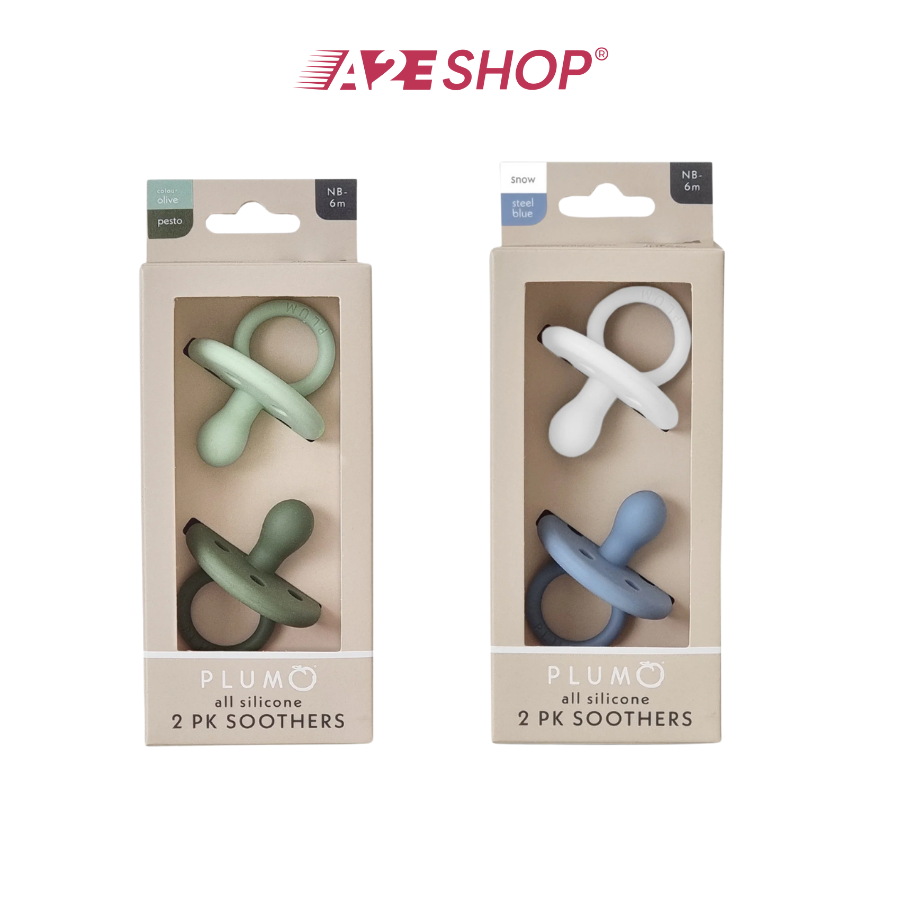 2-Pack Silicone Soothers (0–6 Months)