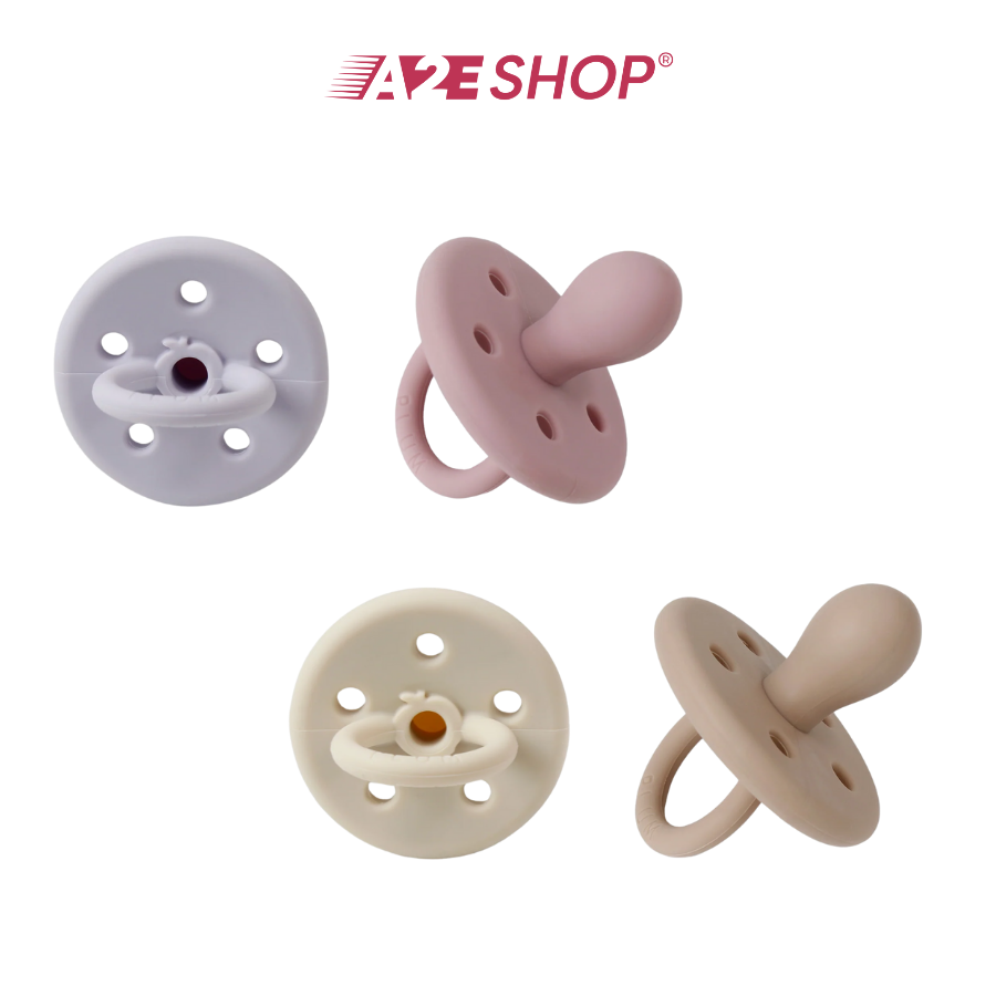 2-Pack Silicone Soothers (0–6 Months)