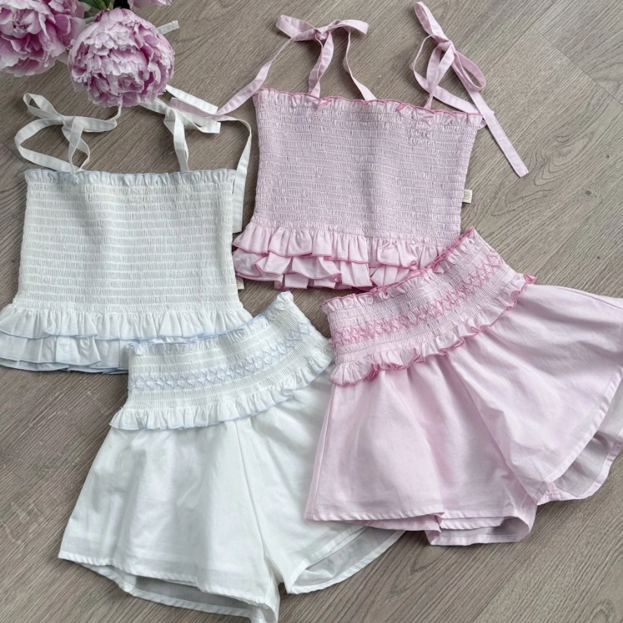 Lillie & Fairies the Sunny Smocked Set for Baby girls