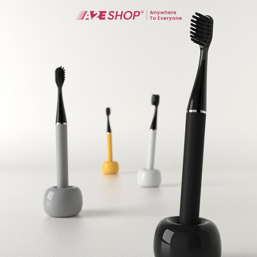 Mipow i4 Ultra Slim Travel Electric Toothbrush & Ceramic Holder - Compact & Portable for Travel