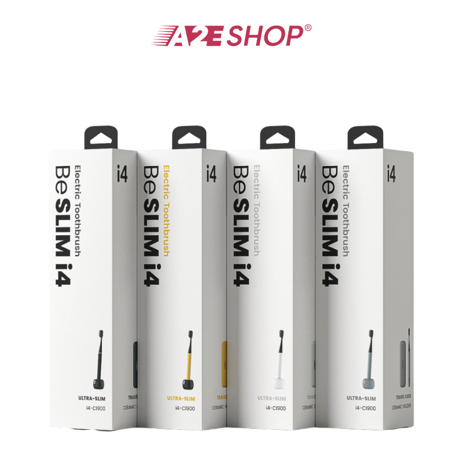 Mipow i4 Ultra Slim Travel Electric Toothbrush & Ceramic Holder - Compact & Portable for Travel