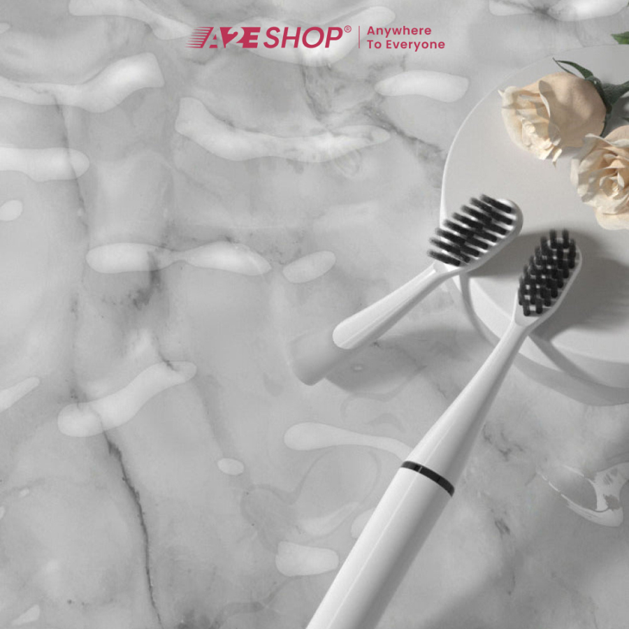 Mipow Ultra Slim Travel Electric Toothbrush Set with 4 Brush Heads - Convenient for Travel
