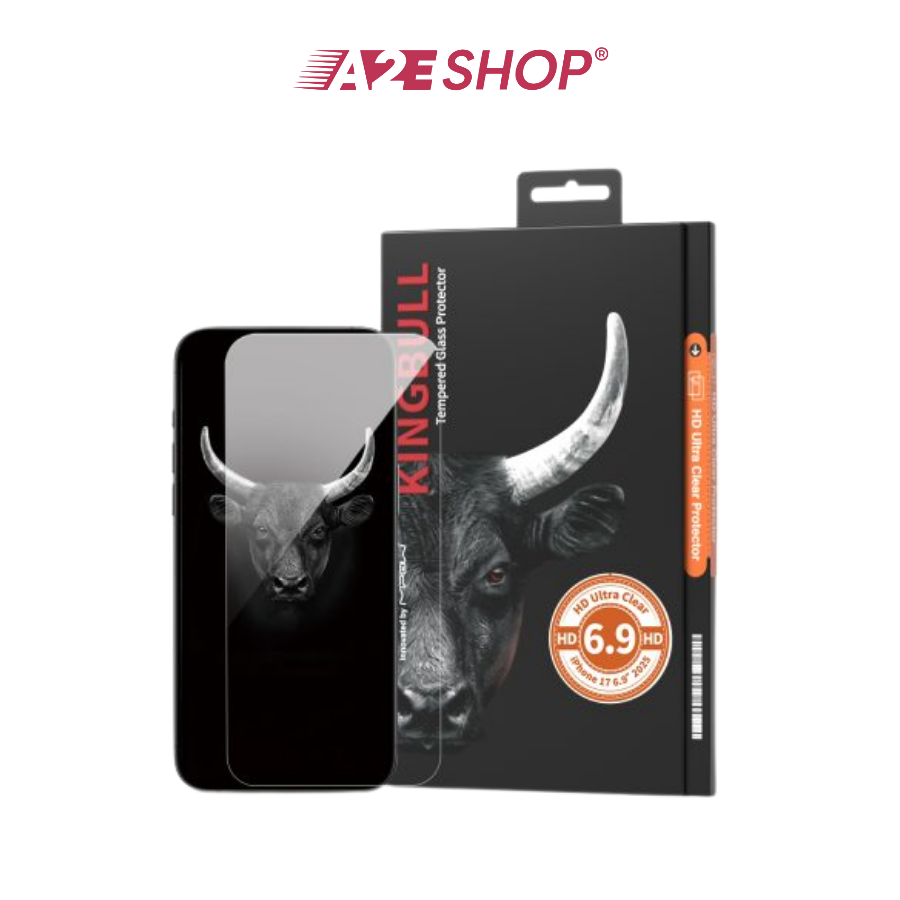Mipow Kingbull HD Ultra Clear Tempered Glass (No Bezel)  – iPhone 17
