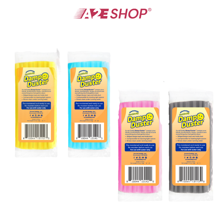 Damp Duster by Scrub Daddy – Picks Up Fine Dust, Easy to Rinse