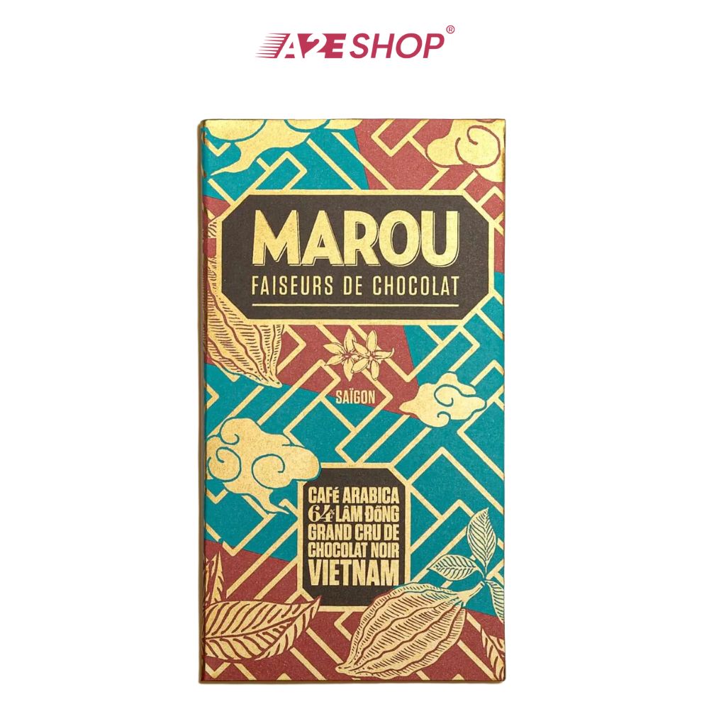 [MAISON MAROU] Lâm Đồng Arabica Coffee 64% - 80g Chocolate