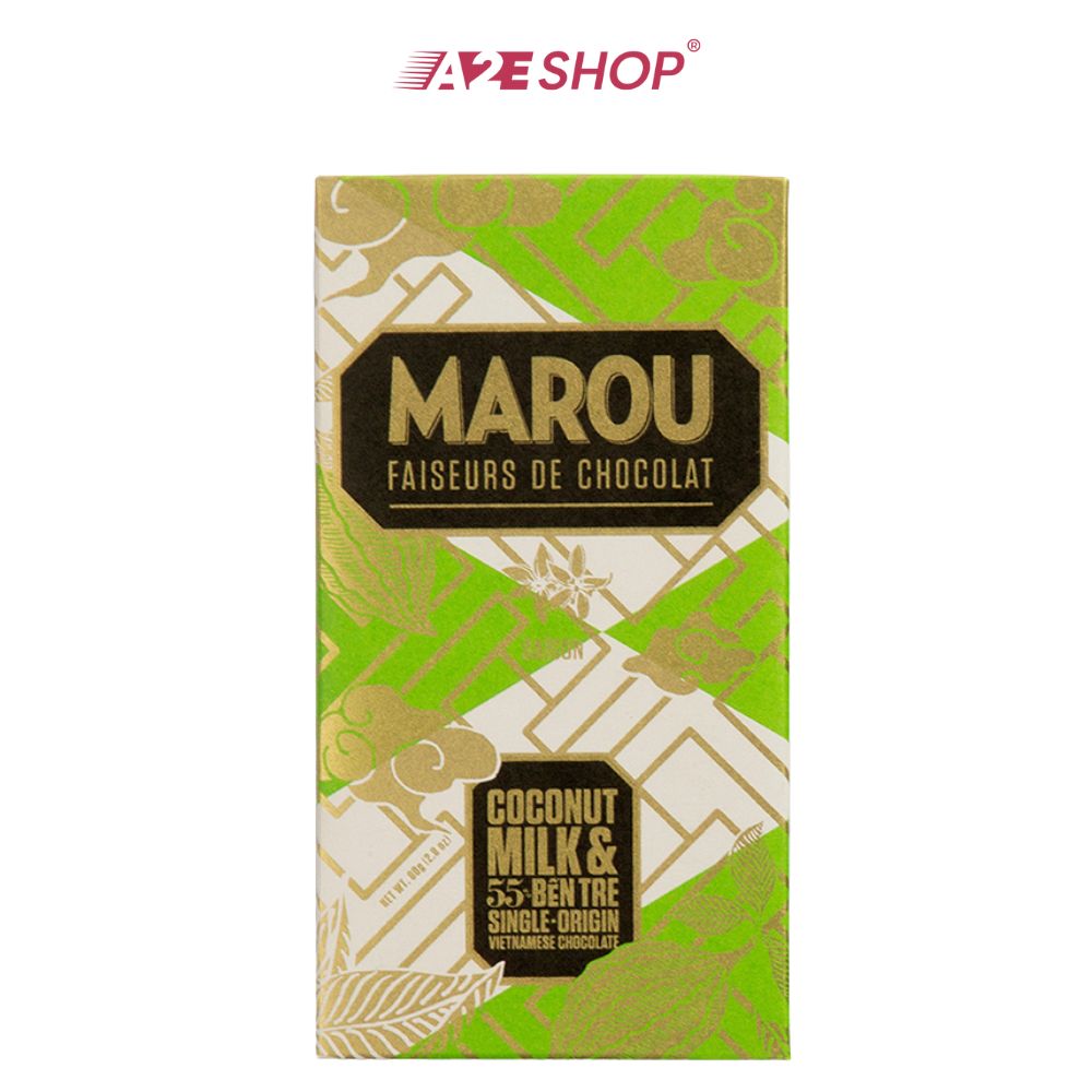 [MAISON MAROU] Coconut Milk Bến Tre 55% - 80g Chocolate