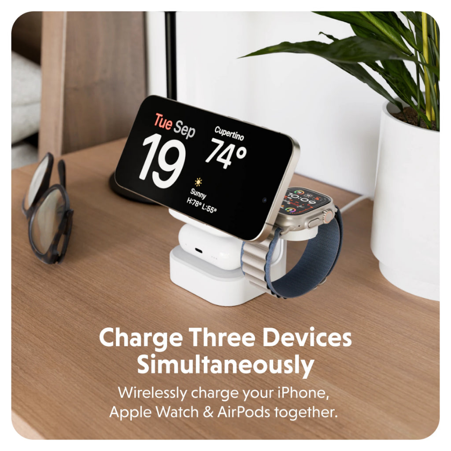 HyperJuice Qi2 3-in-1 Magnetic Wireless Charging Stand
