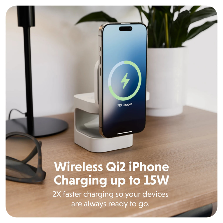 HyperJuice Qi2 3-in-1 Magnetic Wireless Charging Stand