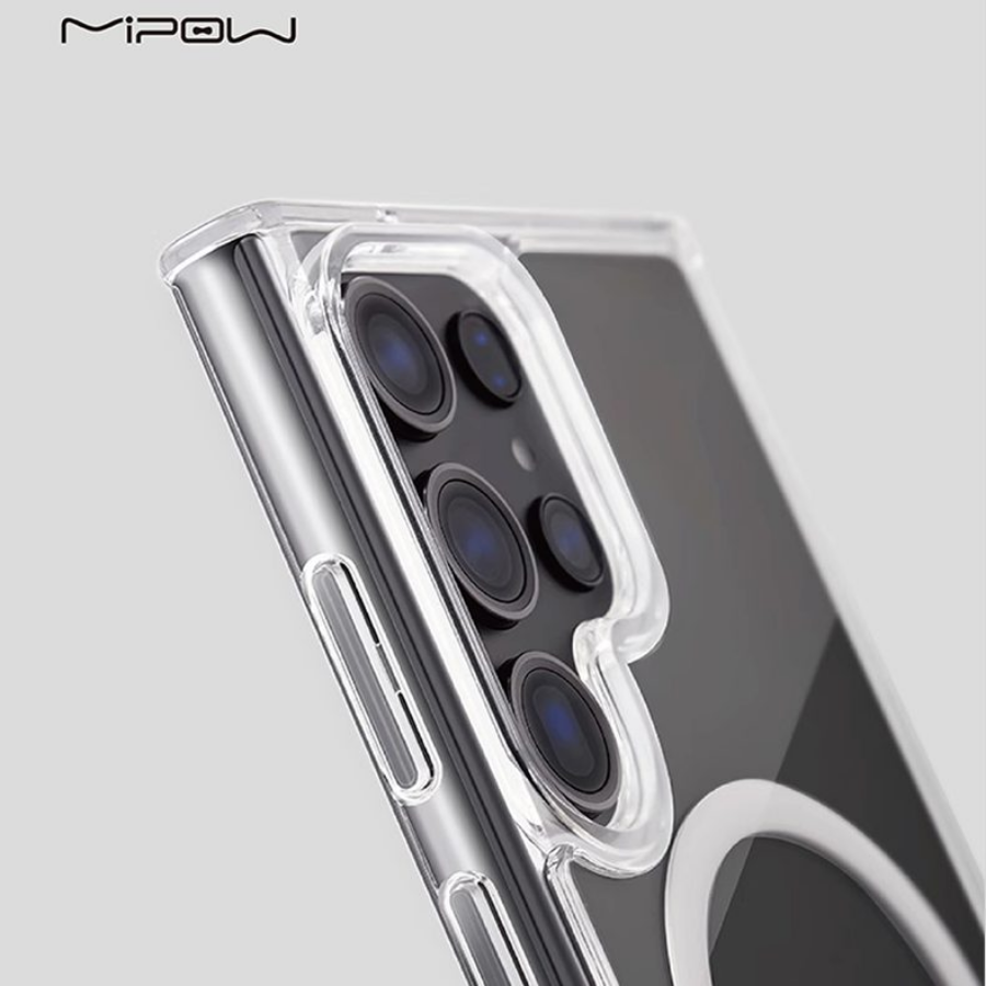 Mipow Qi2 Tempered Transparent Case – Galaxy S25 Ultra 6.9" (Bayer Germany)