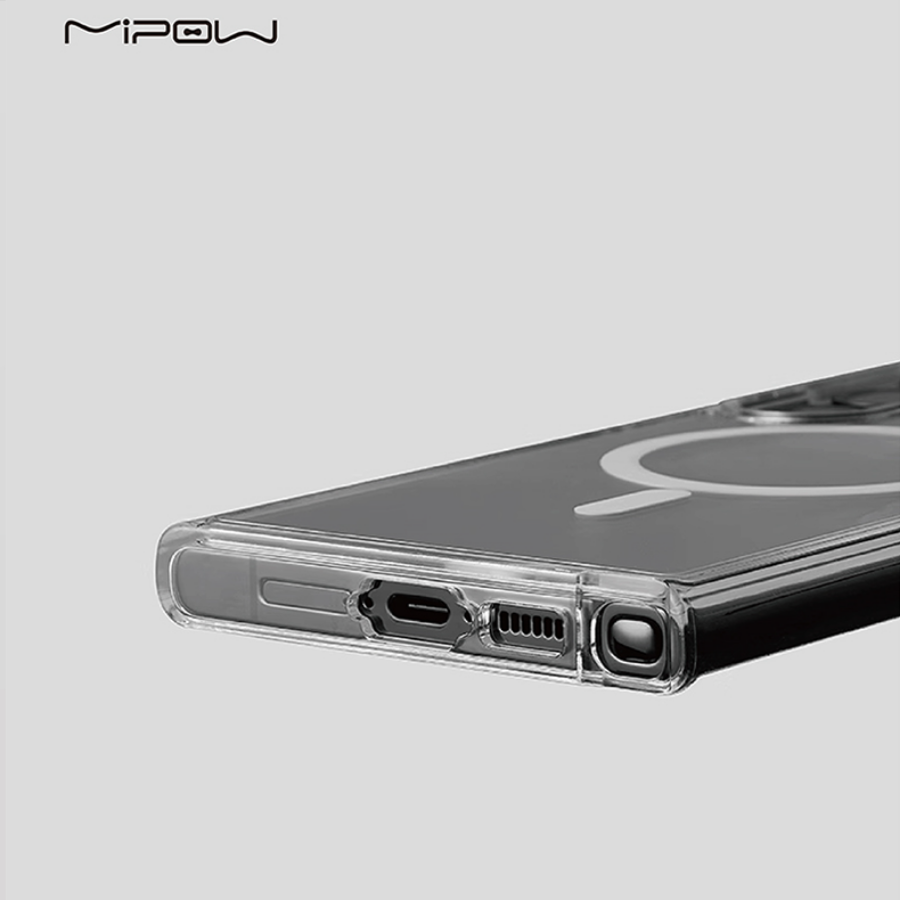 Mipow Qi2 Tempered Transparent Case – Galaxy S25 Ultra 6.9" (Bayer Germany)