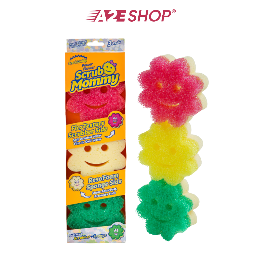 Scrub Mommy Flower Sponges – Set of 3