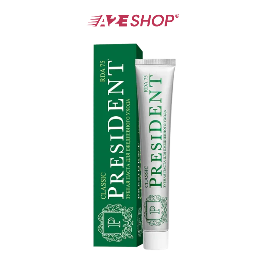 President Toothpaste Classic Line 75g – Whitening, Fresh Breath