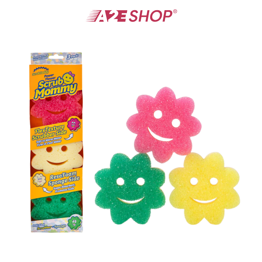 Scrub Mommy Flower Sponges – Set of 3