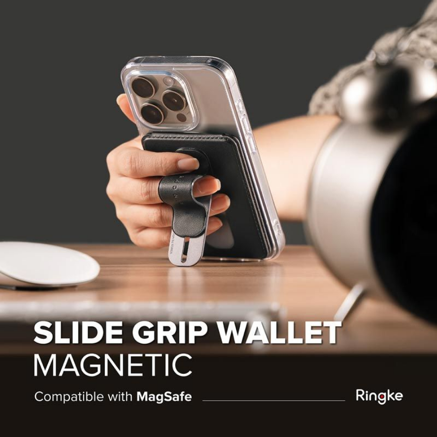 Ringke Slide Grip Wallet Magnetic – Phone Card Holder & Stand