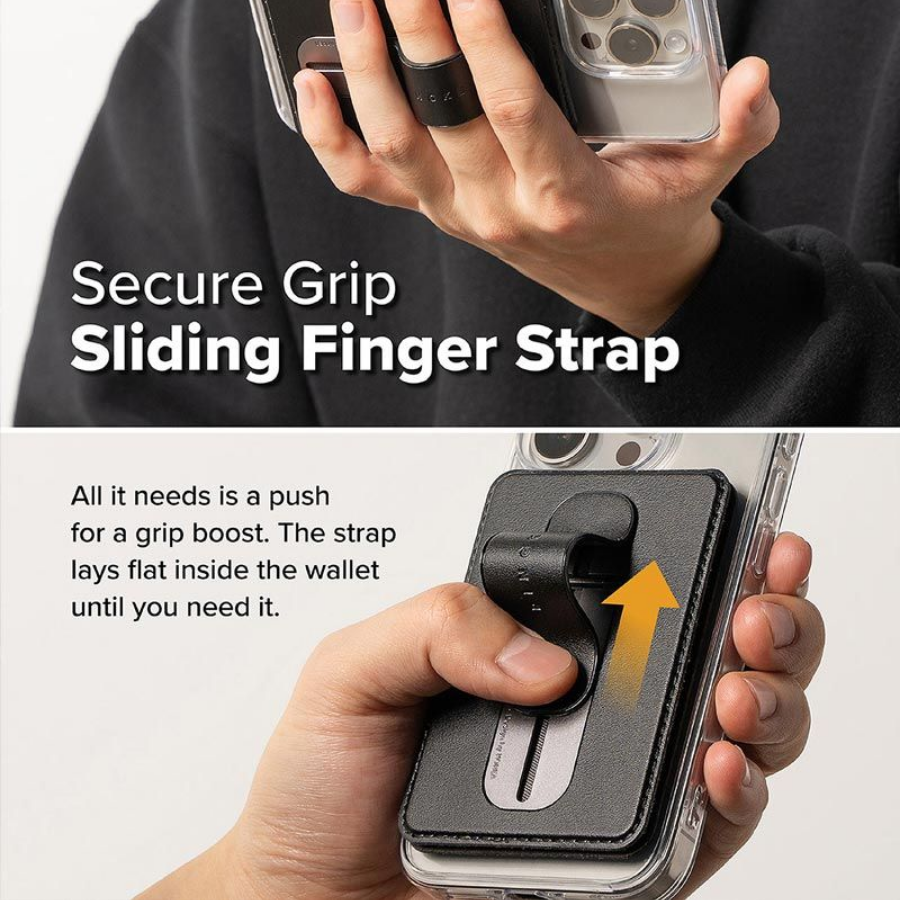 Ringke Slide Grip Wallet Magnetic – Phone Card Holder & Stand