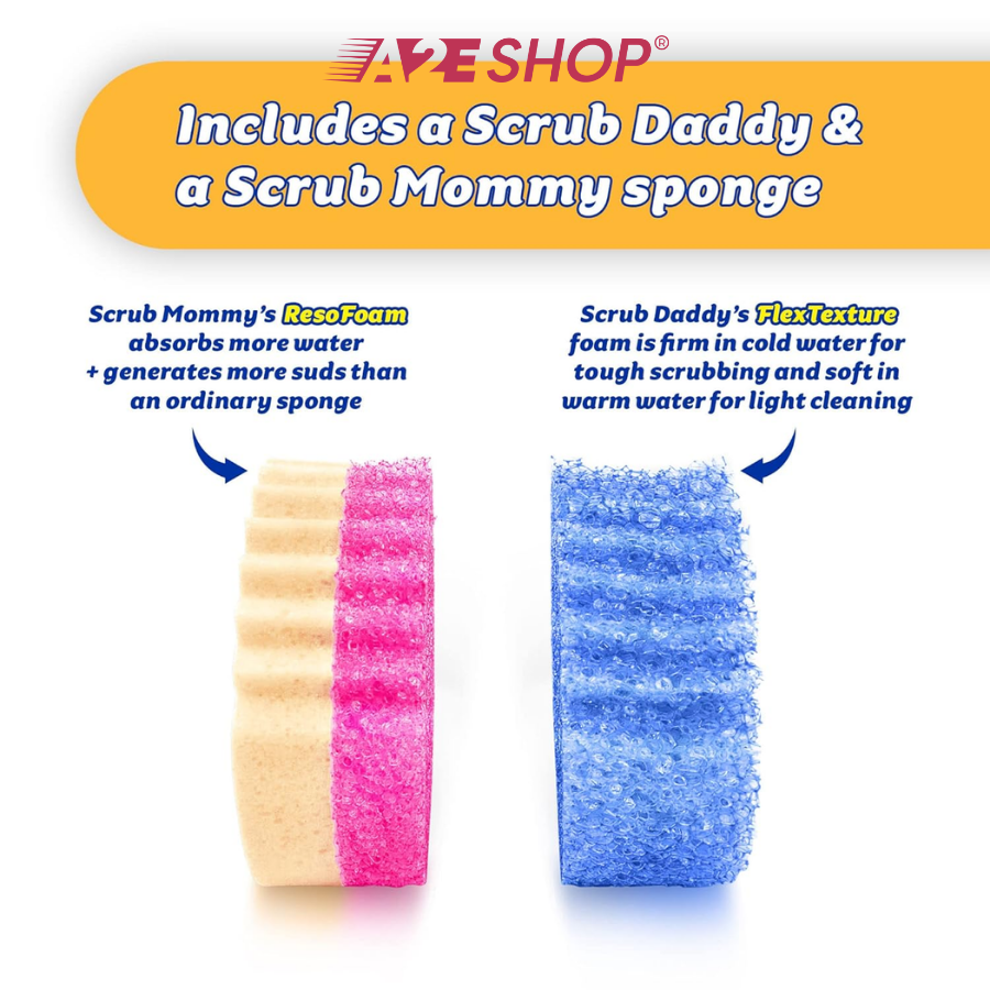 Bọt biển mini Scrub Babies – Bộ 2 cái