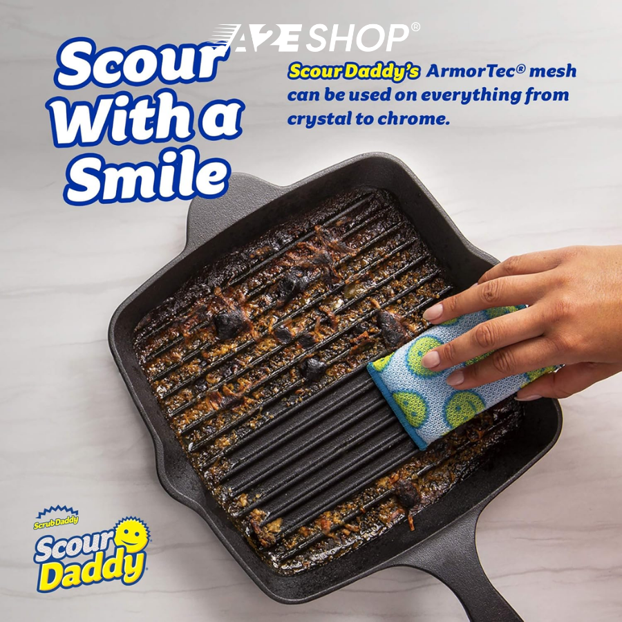 Scour Daddy Steel Mesh Scrubbers – Set of 3