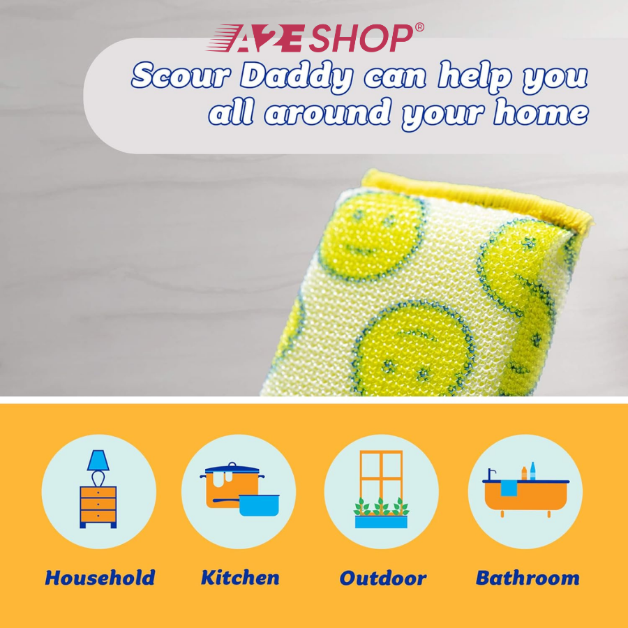 Scour Daddy Steel Mesh Scrubbers – Set of 3