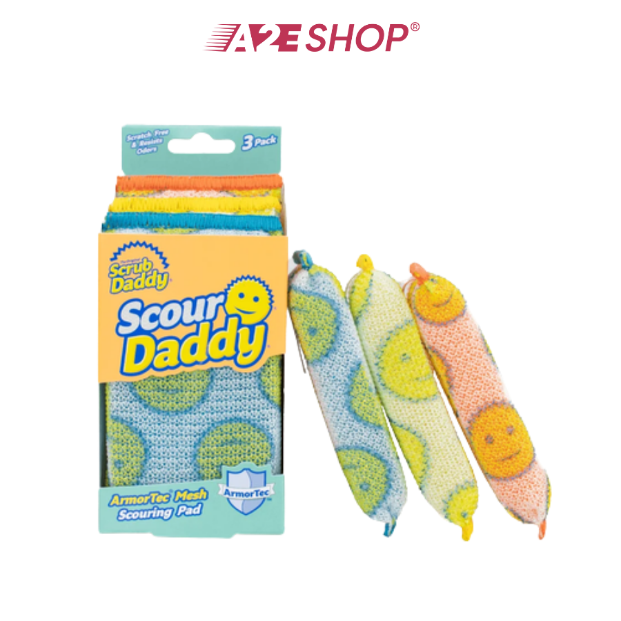 Scour Daddy Steel Mesh Scrubbers – Set of 3