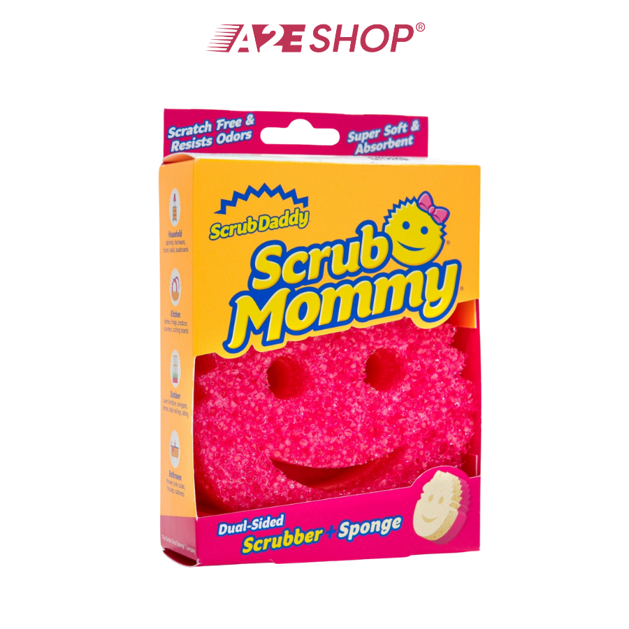 Miếng bọt biển hai mặt Scrub Mommy Pink