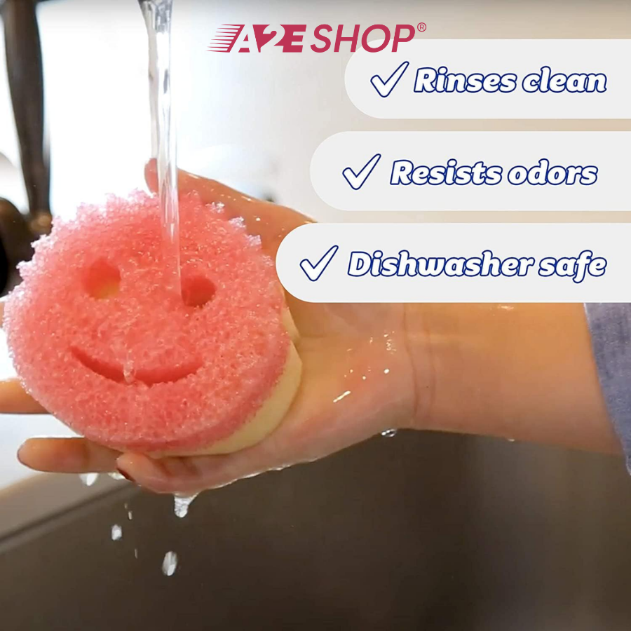 Miếng bọt biển hai mặt Scrub Mommy Pink