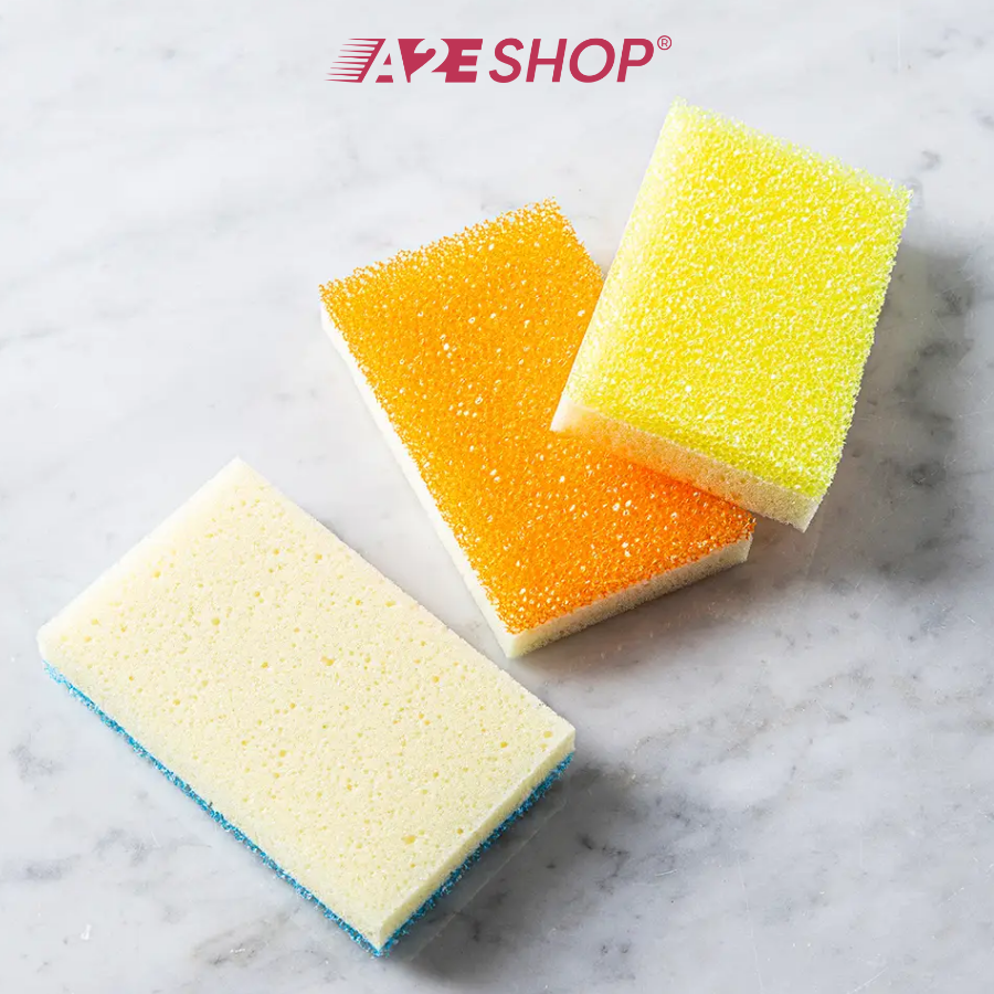 Bọt biển hai mặt Sponge Daddy – Bộ 3 cái