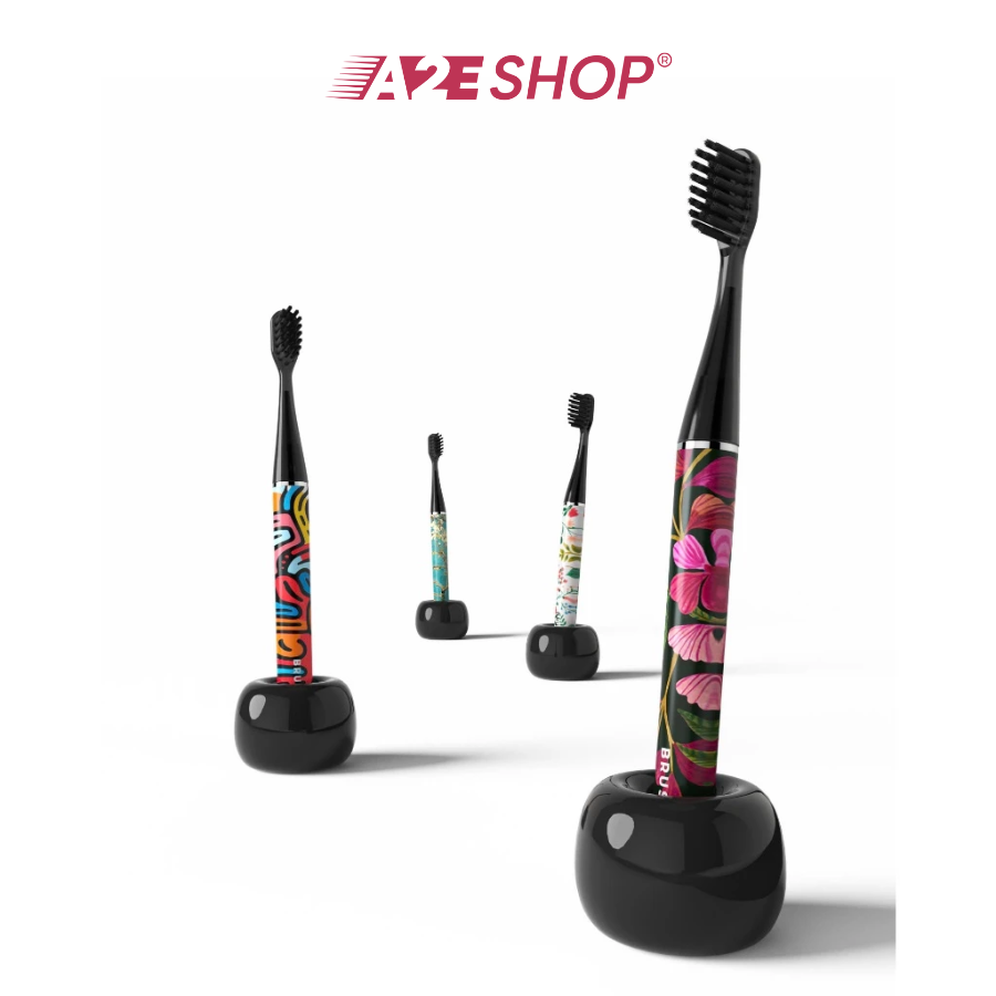 Mipow i4 Slim Sonic Electric Toothbrush Set – Dual-Clean System, 60-Day Battery, Ceramic Holder