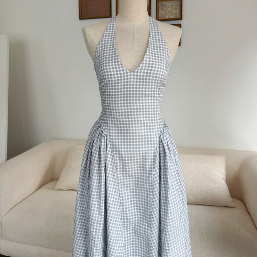 Clotherbar Karolin Dress – Grey Gingham