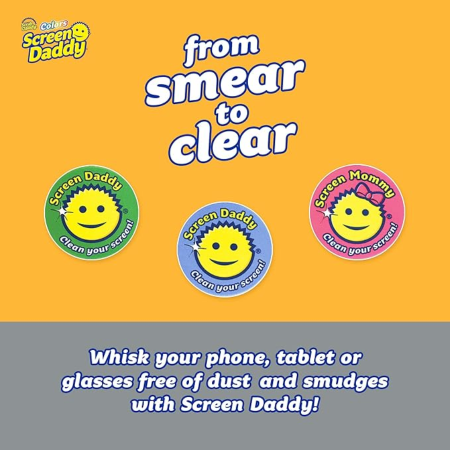 Screen Daddy Colors Microfiber Cloth | For Phones, iPads, Glasses & Screens