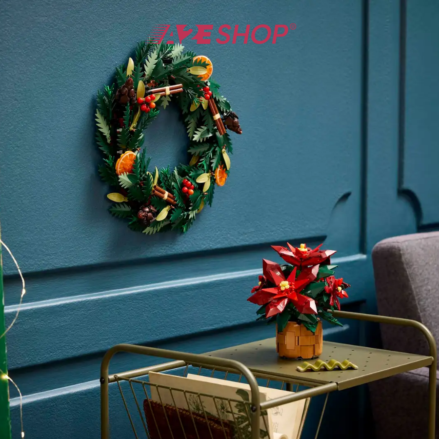 LEGO Icons Poinsettia – 658 Pieces Holiday Botanical Display