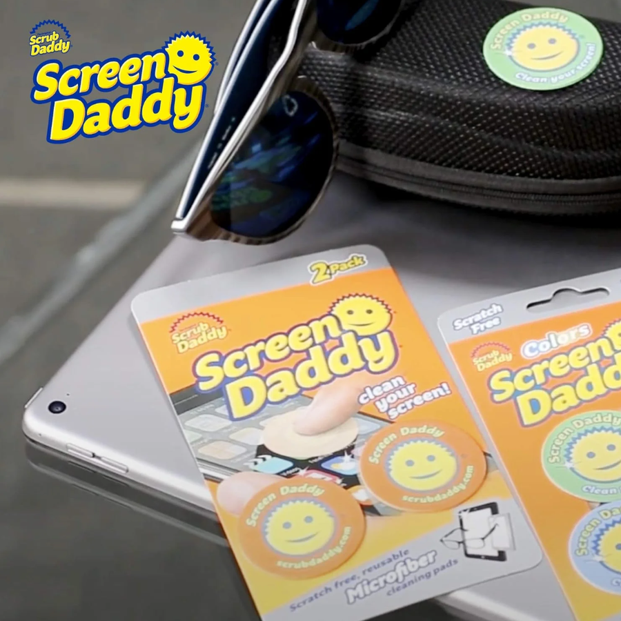 Set of 2 Screen Daddy Colors Microfiber Cloth | For Phones, iPads, Glasses & Screens