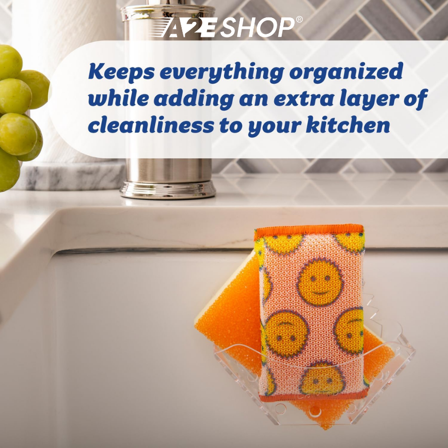 Sponge Caddy Holder | Space-Saving Organizer for Kitchen & Bathroom