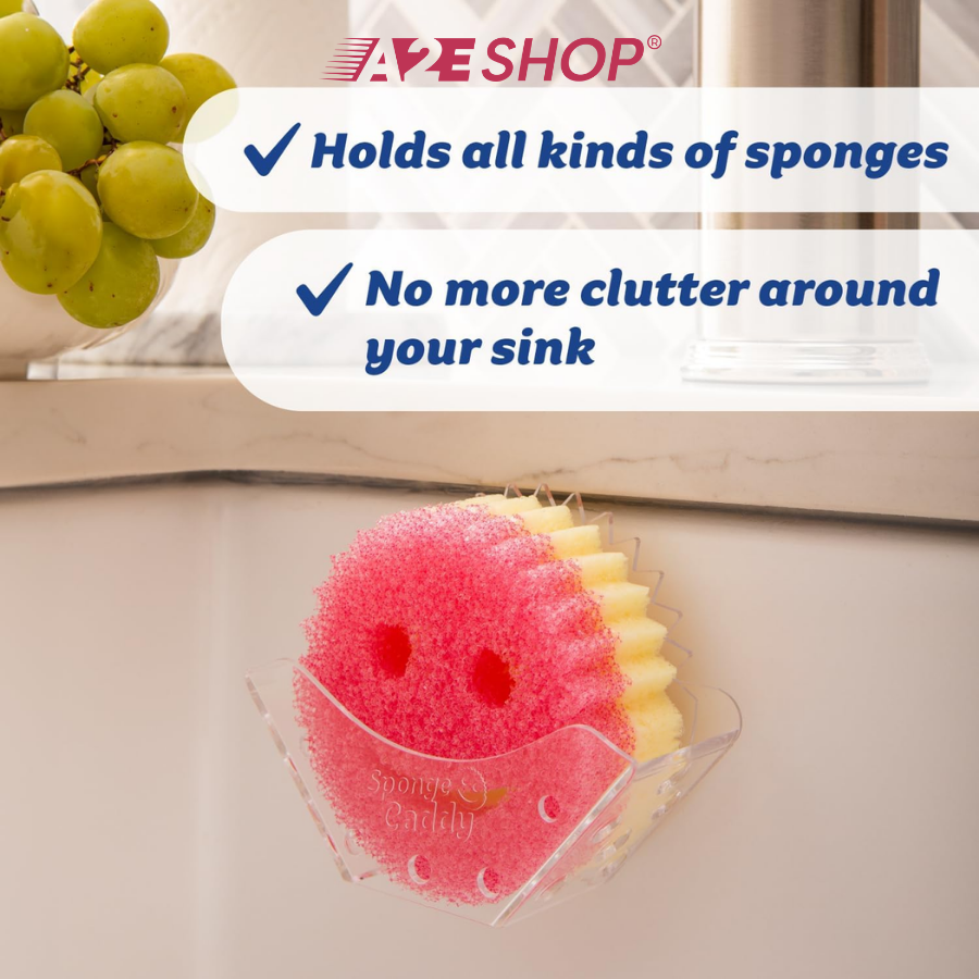 Sponge Caddy Holder | Space-Saving Organizer for Kitchen & Bathroom