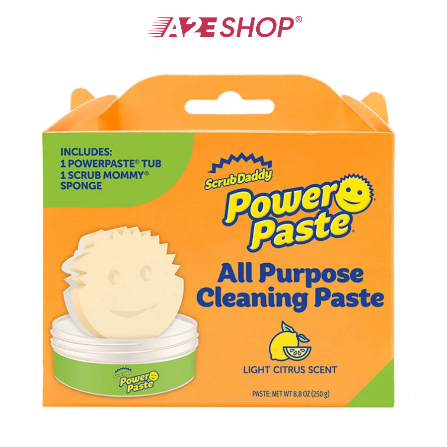 Scrub Daddy Tangerine Clean Paste | Removes Stubborn, Long-Lasting Stains
