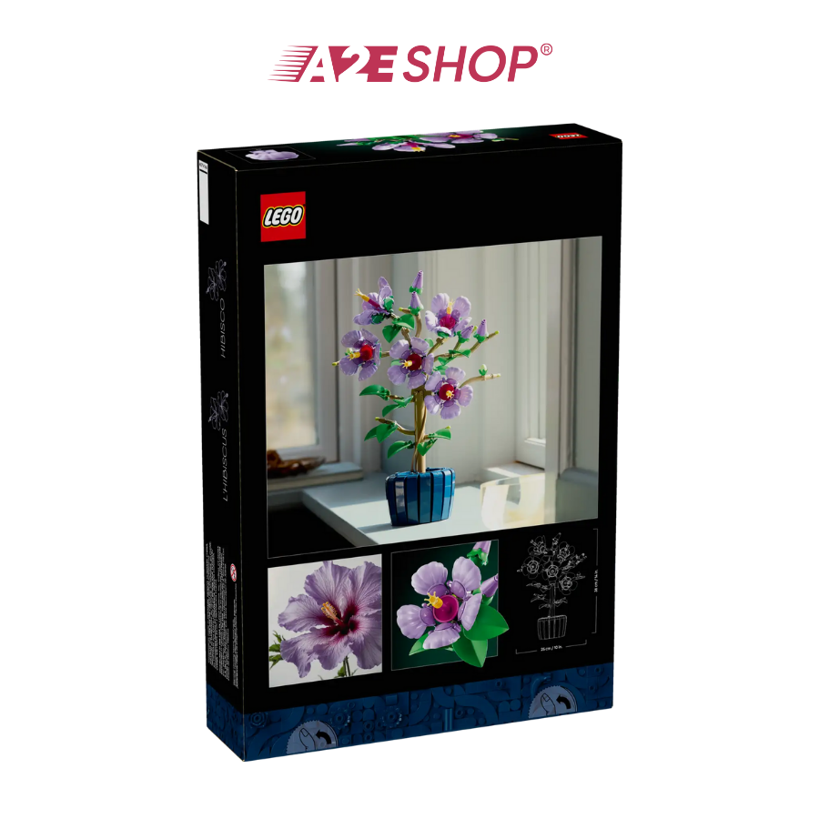 LEGO Icons Hibiscus – 758 Pieces Botanical Flower Build
