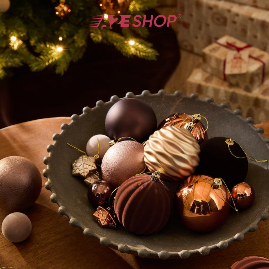 50-Pack Christmas Baubles – Shatterproof Tree Ornaments