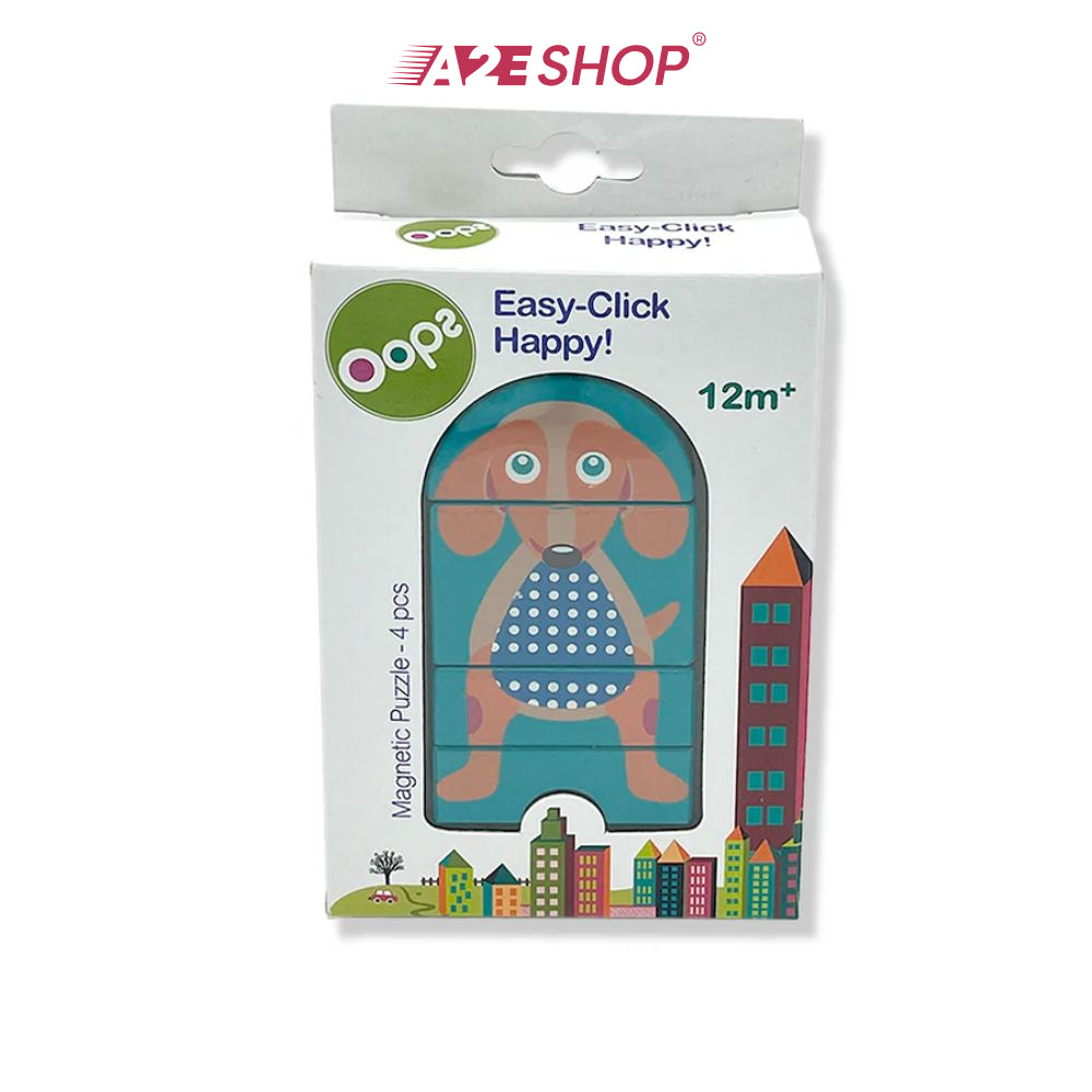 [OOPS] Easy Click 4-piece - Animal Shaped Magnetic Puzzle