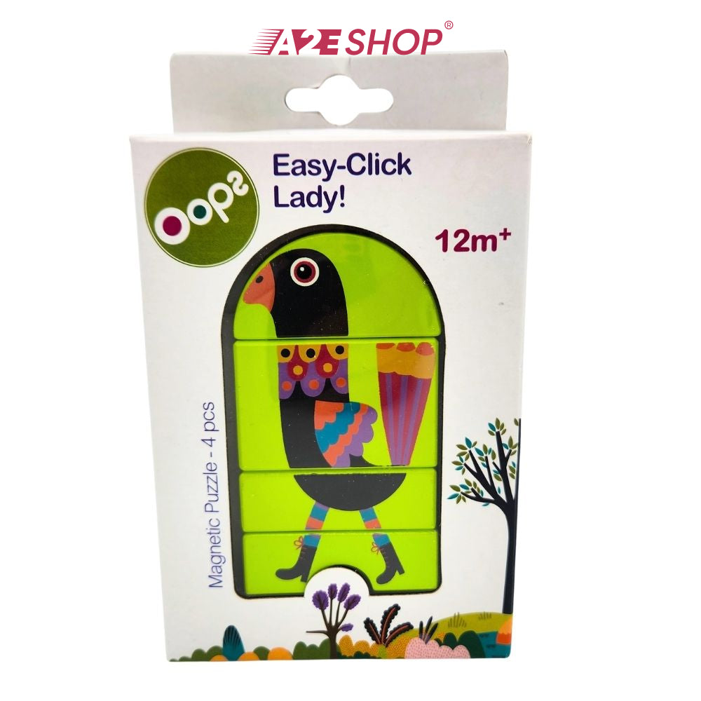 [OOPS] Easy Click 4-piece - Animal Shaped Magnetic Puzzle