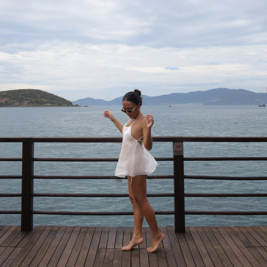 Elea Minidress - Shimmering Silk Beach Cover Minidress