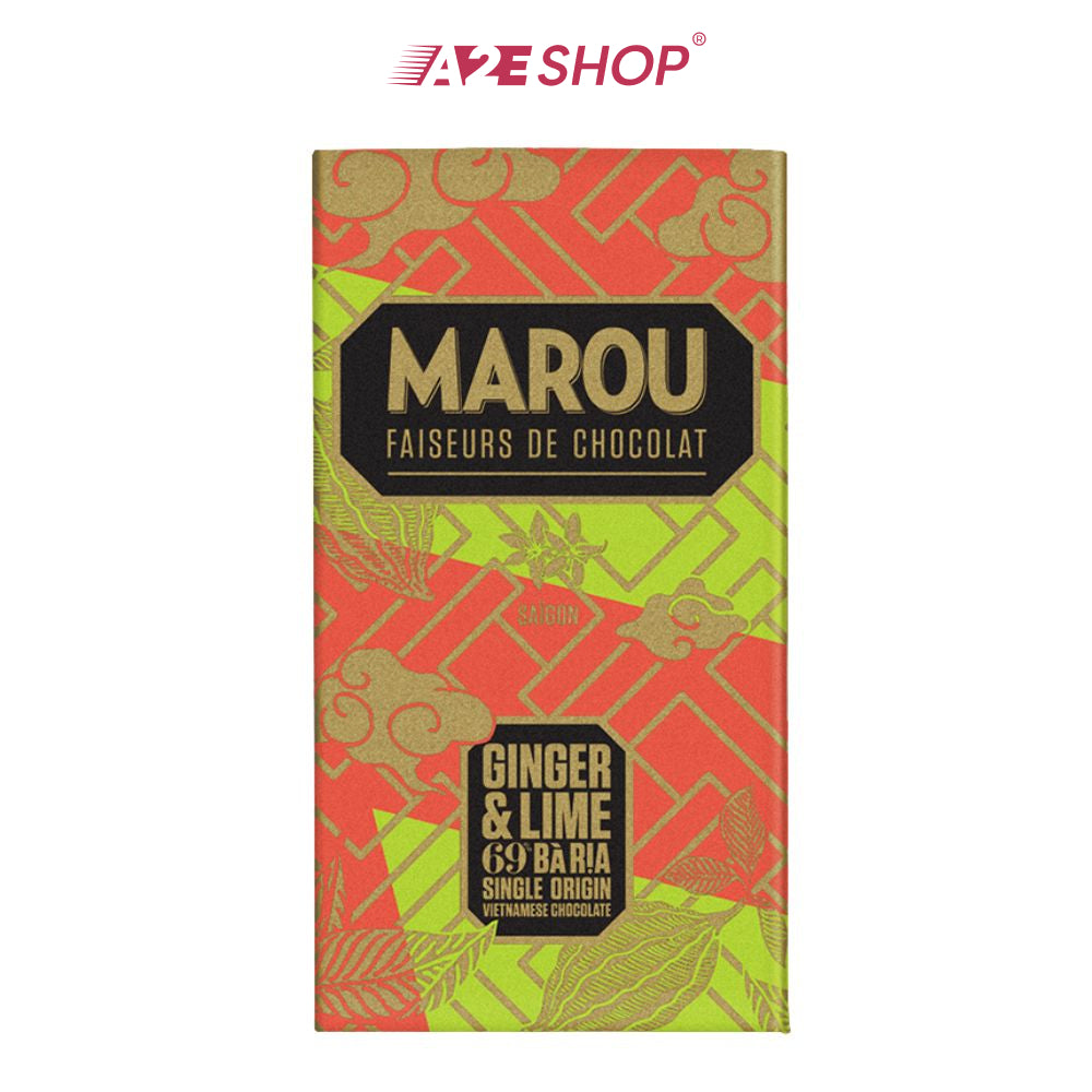 [MAISON MAROU] Ginger & Lime Bà Rịa 69% - 80g Chocolate