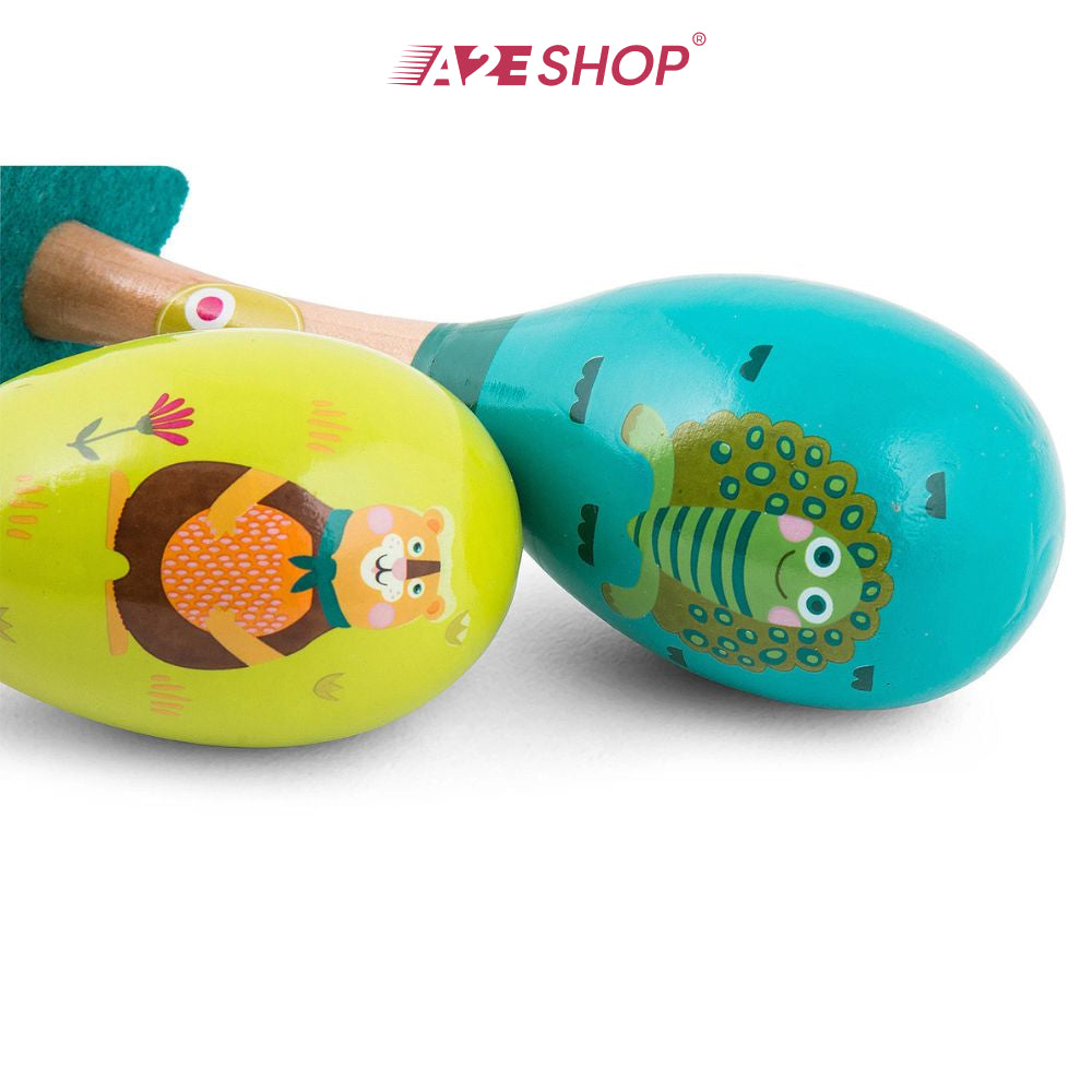 [OOPS] Safe wooden Let's Dance Maraca Musical Instrument Toys for Children