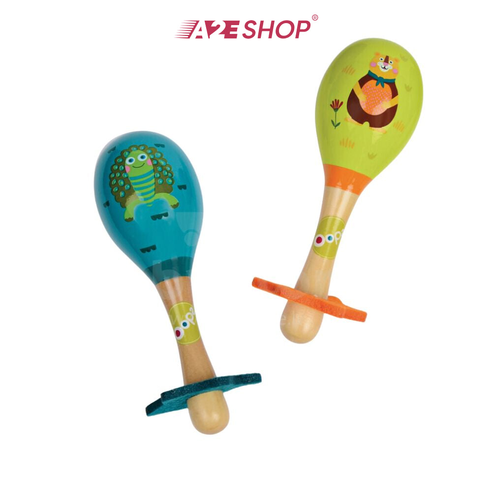 [OOPS] Safe wooden Let's Dance Maraca Musical Instrument Toys for Children