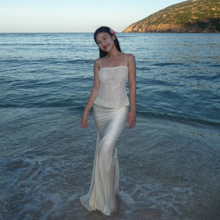 Lila - Silk Maxi Skirt