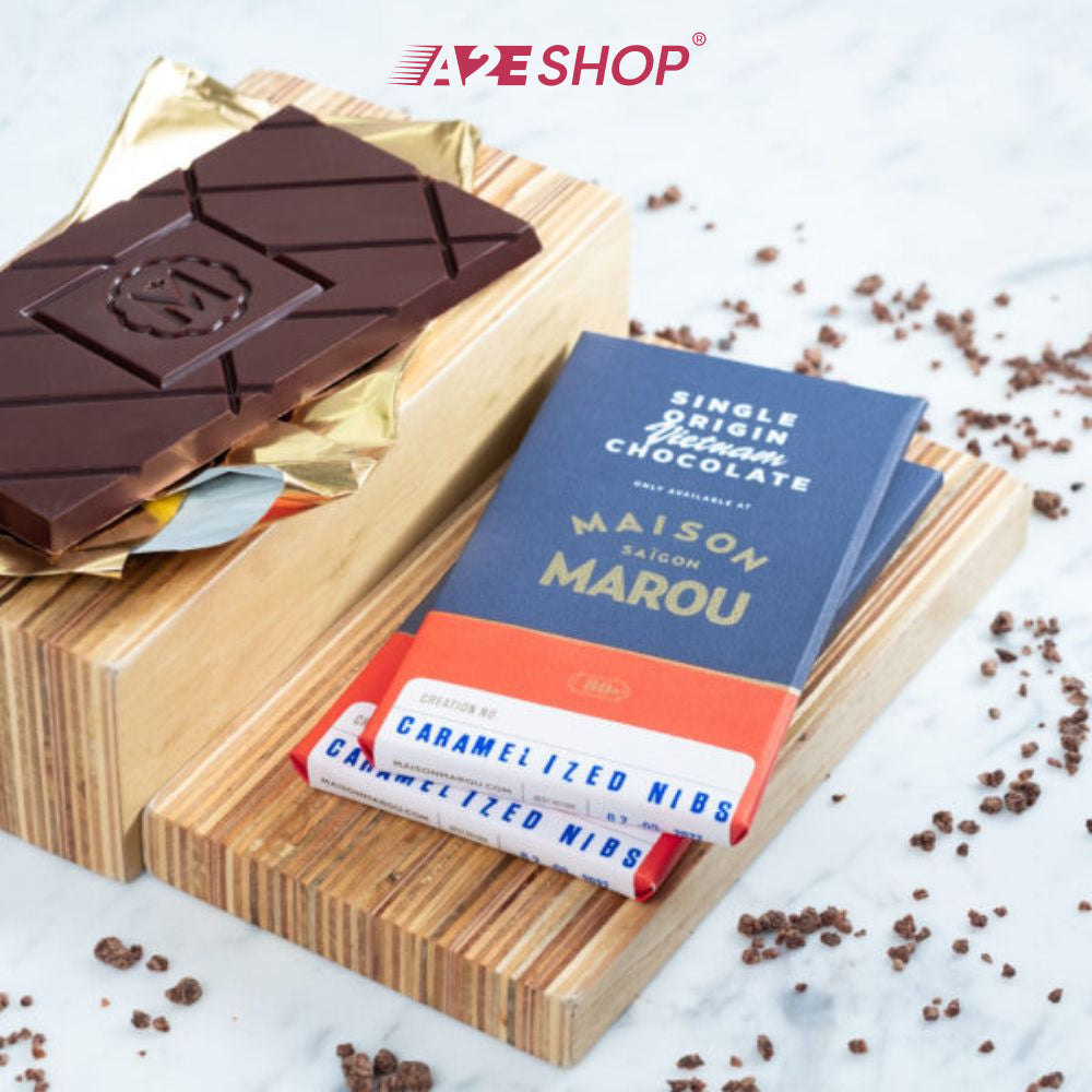 [MAISON MAROU] Exclusive Chocolate Bar – Caramelized Nibs 80g