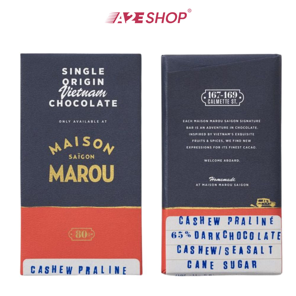 [MAISON MAROU] Exclusive Chocolate Bar – Cashew Praline 80g