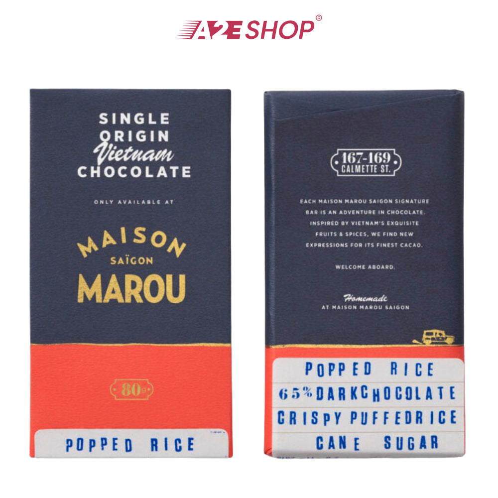 [MAISON MAROU] Exclusive Chocolate Bar – Popped Rice 80g